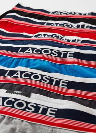 Набір чоловічих трусів (труси боксери для чоловіків) lacoste dark, бавовна, 3 шт5 фото