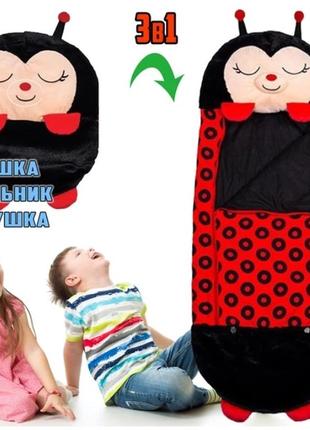 Детский спальный мешок плюшевая игрушка подушка topa божья коровка 120 см красный baby sleeping bag size s