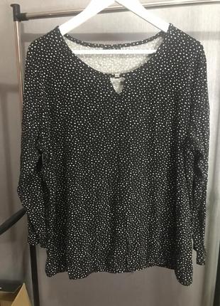 Легка блуза у краплинку віскоза