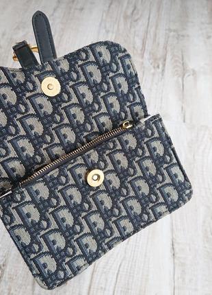 Невелика сумочка на пояс або на ременці в стилі dior sadlle4 фото