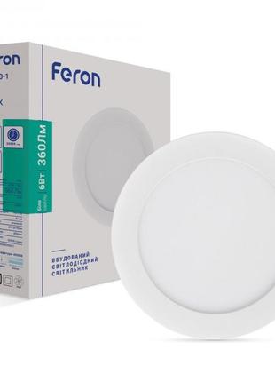 Светильник led встраиваемый feron al510-1 6w 4000k