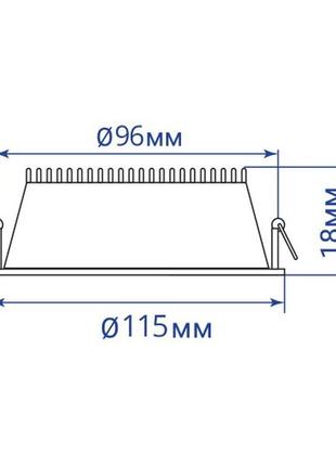 Світильник led вбудований feron al510-1 6w 4000k3 фото
