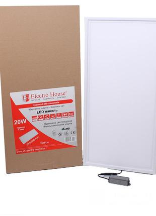 Led панель прямоугольная 6500к 295х595 мм 20 вт 1800 лм