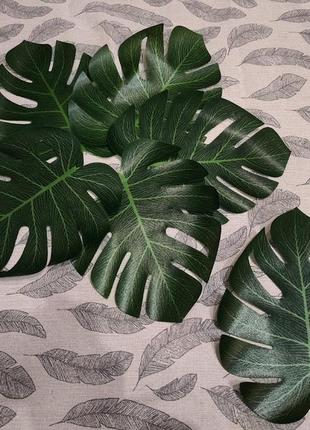 Набор декоративных салфеток подставок листьев пальмы декор подставки 6шт