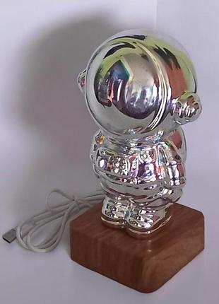 Светодиодный стекляный 3d ночник фейерверк астронавт 20 см c67117