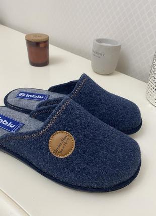 Мужские войлочные тапочки inblu,яголочка полиуретановая подошва.