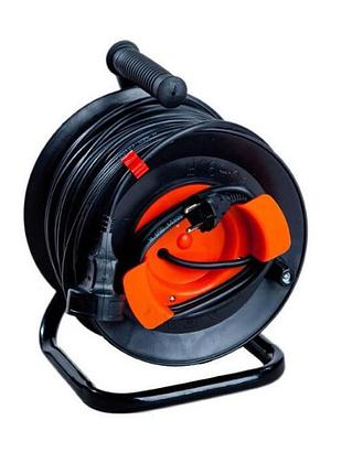 Удлинитель на катушке лемира у16-03 пвс 2х2.5 (25 м) с выносной розеткой