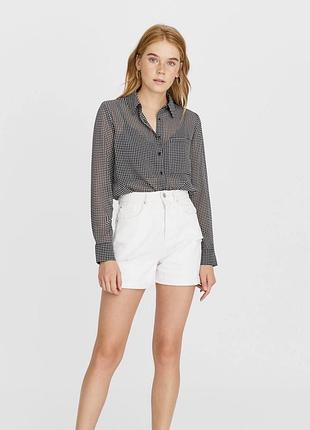 Полупрозрачная рубашка stradivarius2 фото