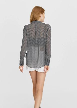 Полупрозрачная рубашка stradivarius3 фото