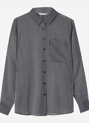 Полупрозрачная рубашка stradivarius4 фото