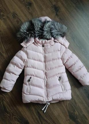 Пуховик зимова куртка пальто з хутром