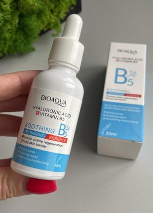 Зволожуюча та відновлююча сироватка bioaoua з вітаміном в5 та гіалуруновою кислотою , 30 мл