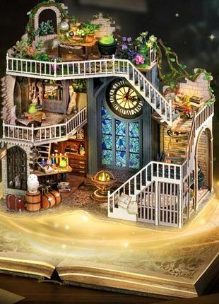 Румбокс magic house конструктор подарунковий інтер'єрний магічний будинок у стилі гаррі поттера diy lv-003 без куполу