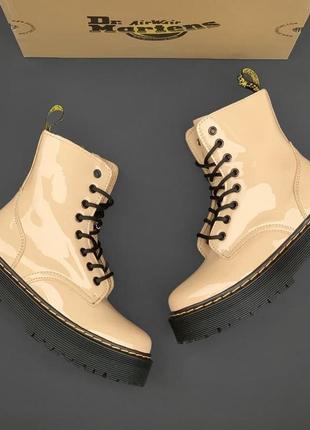 Жіночі лаковані черевики dr.  jadon patent beige