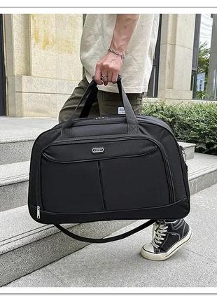 Дорожная сумка sport женская мужская спортивная туристическая 55 литров черная5 фото