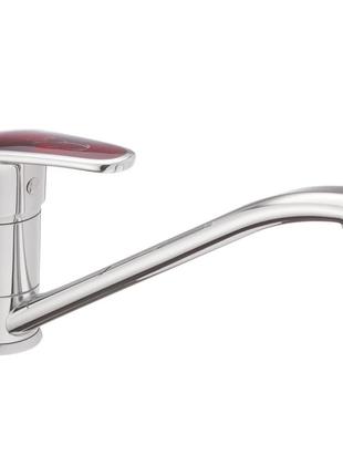 Змішувач для кухні haiba magic 004 з червоною ручкою (hb0688)