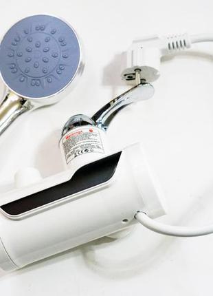 Проточний водонагрівач з lcd-екраном і душем instant electric heating water faucet (бічне під'єднання)4 фото