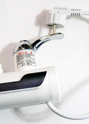 Проточний водонагрівач з lcd-екраном і душем instant electric heating water faucet (бічне під'єднання)6 фото