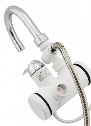 Проточний водонагрівач з lcd-екраном і душем instant electric heating water faucet (бічне під'єднання)3 фото