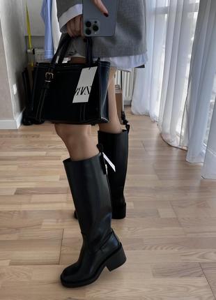 Високі чоботи zara