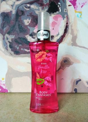 Body fantasies pink vanilla kiss парфумований спрей для тіла 94 мл.