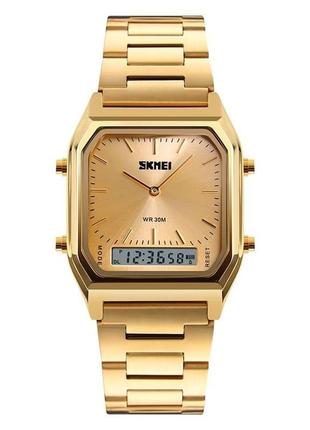 Годинник наручний skmei 1220 золотий 1220gd (15909-hbr)