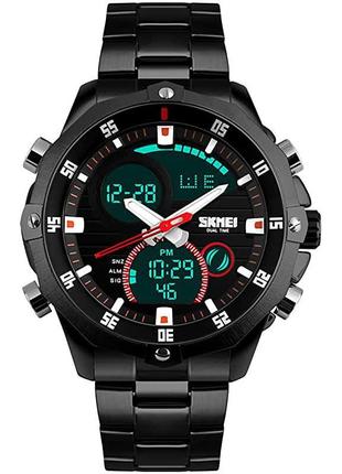 Годинники наручні чоловічі skmei 1146 чорний 1146bk (15894-hbr)