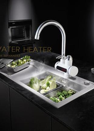 Проточний водонагрівач з lcd-екраном instant electric heating water faucet (нижнє під'єднання)