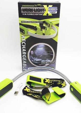 Led подсветка для капота автомобиля emergency light strip2 фото