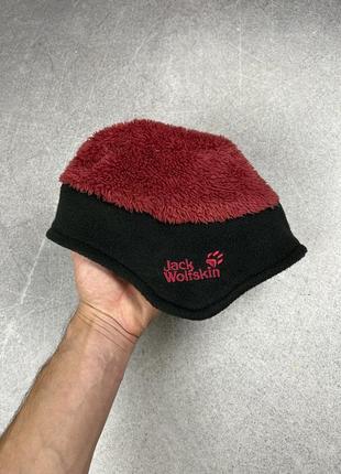 Jack wolfskin шапка флис пушистая