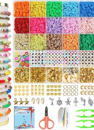 Набор для изготовления украшений redtwo 5100 clay breads bracelet making kit