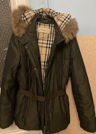 Куртка burberry 44 с  46 м небольшой оригинал теплая