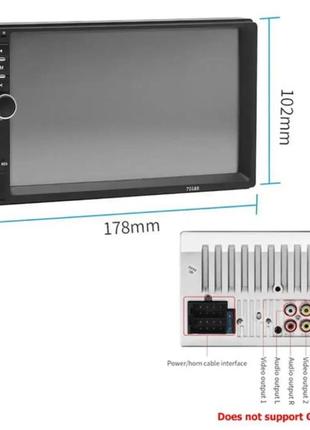 2din автомагнитола 7018b usb+microsd+bluetooth+пульт (короткая база)6 фото