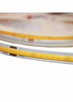 Led лента 9вт 24 в  cob 252 диодов 100лм/вт теплый белый 2800к (серия cob), гарантия 3 года