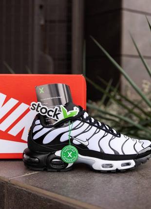 Nike air max plus tn white black кросівки спортивні9 фото