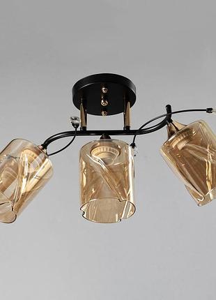 Люстра на три плафони sneha (9962813024/3 bk+fg)