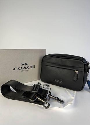 Мужская кожаная сумка coach Gait edition.