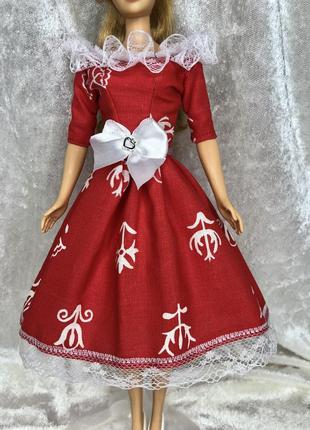 Одежда для кукол барби, красное платье. наряд для кукол барби2 фото