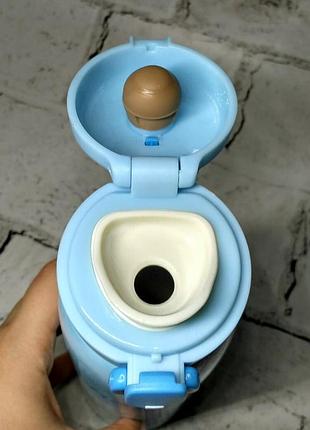 Термос детский с поилкой happy 500 мл 22х6,5 см голубой 102-17-1