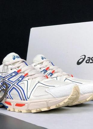 Мужские кроссовки asics gel kahana 8  белые бежевые спортивные кроссовки асикс гель кахана 8 легкие летние1 фото