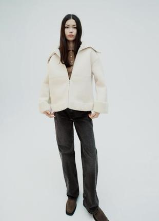 Двохстороння куртка з неопреновим ефектом zara