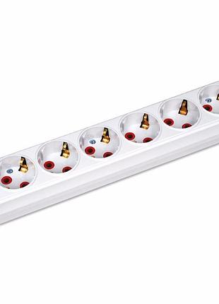 Колодка 6 гнізда з заземленням