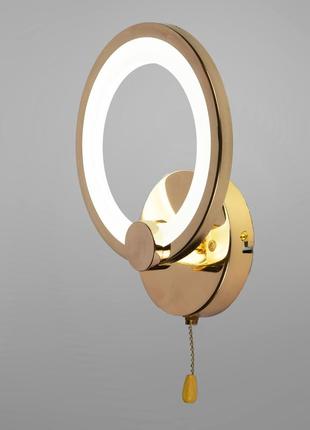 Светильник светодиодный настенный, led бра sunlight золотой 5332/1w