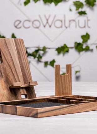 Подставка для пистолета телефона и часов samsung настольный органайзер из ореха...