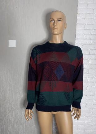 Винтажная кофта полушерстяной свитер винтаж monte carlo