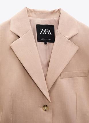 Пиджак zara пудровый розовый2 фото