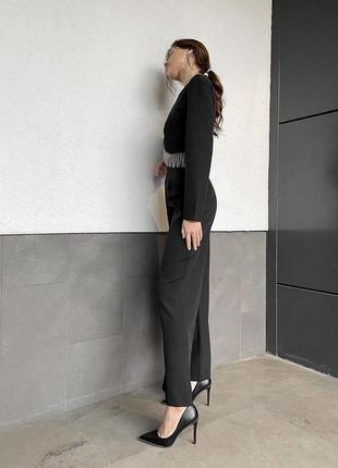 Twice zara в наличии женские базовые черные туфли лодочки на каблуке на шпильке размер 36 стильные удобные база3 фото