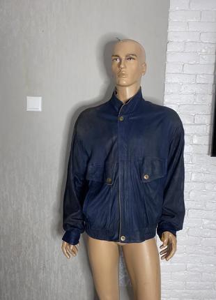 Винтажная кожаная куртка имталия кожа винтаж vera pelle, xxl 54р