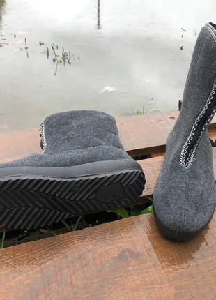 Женские сапоги. размер 38. меховые, высокие, утепленные. цвет: серый