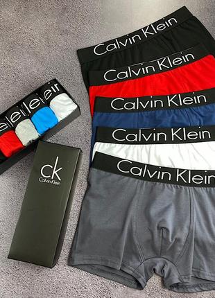 Комплект мужских трусов боксеров calvin klein (хлопок 93%), 4 шт2 фото